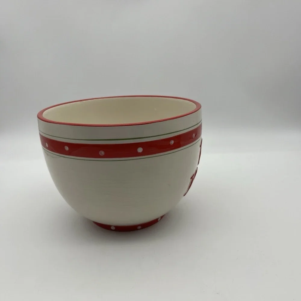 Target Be Merry Oversized Mug Christmas Decorative Bowl Red White Polka Dot 5in